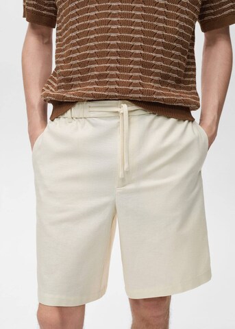 MANGO MAN Regular Pants 'Cabrera' in White