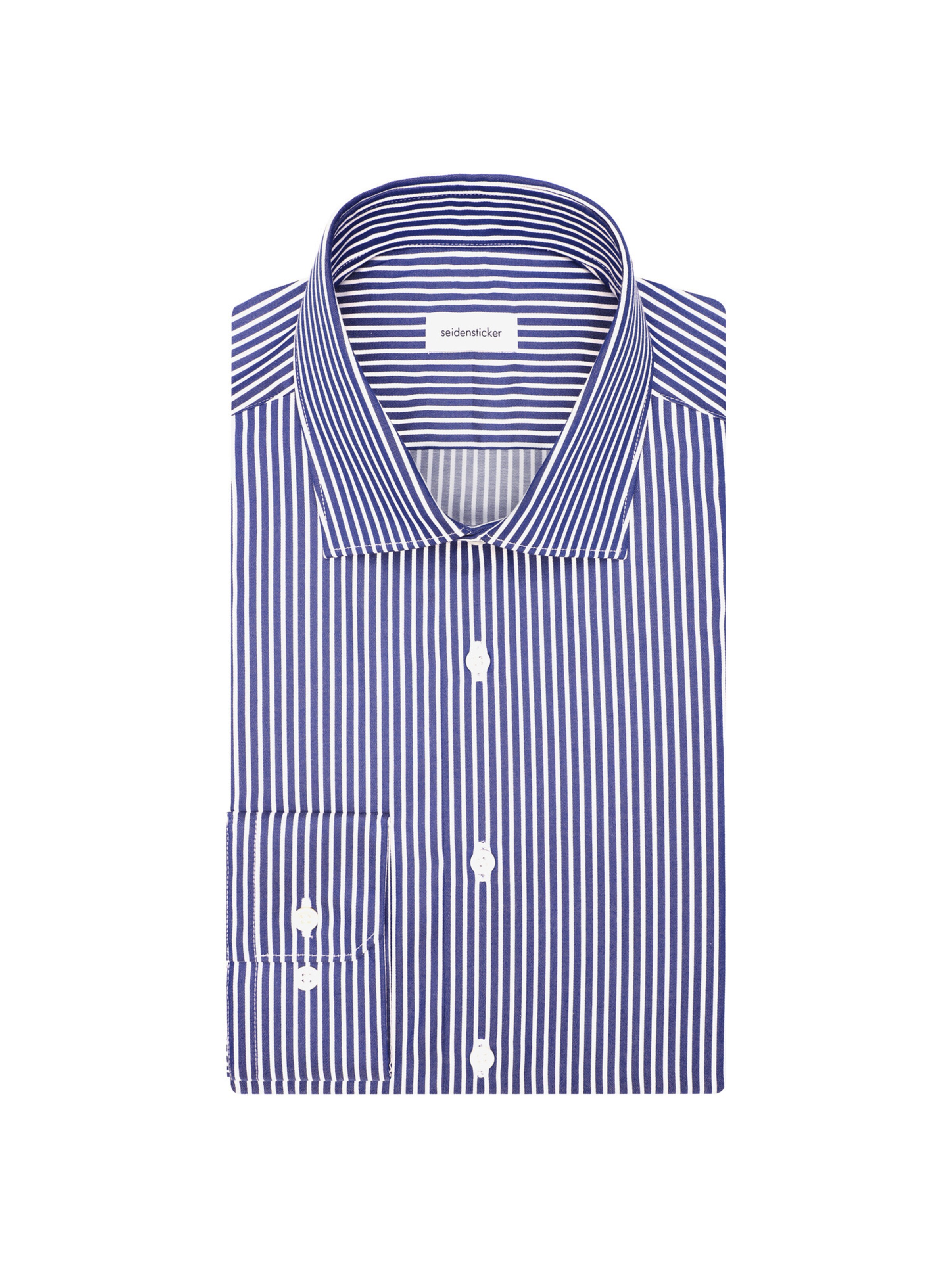 Coupe slim Chemise business 'Schwarze Rose' SEIDENSTICKER en bleu