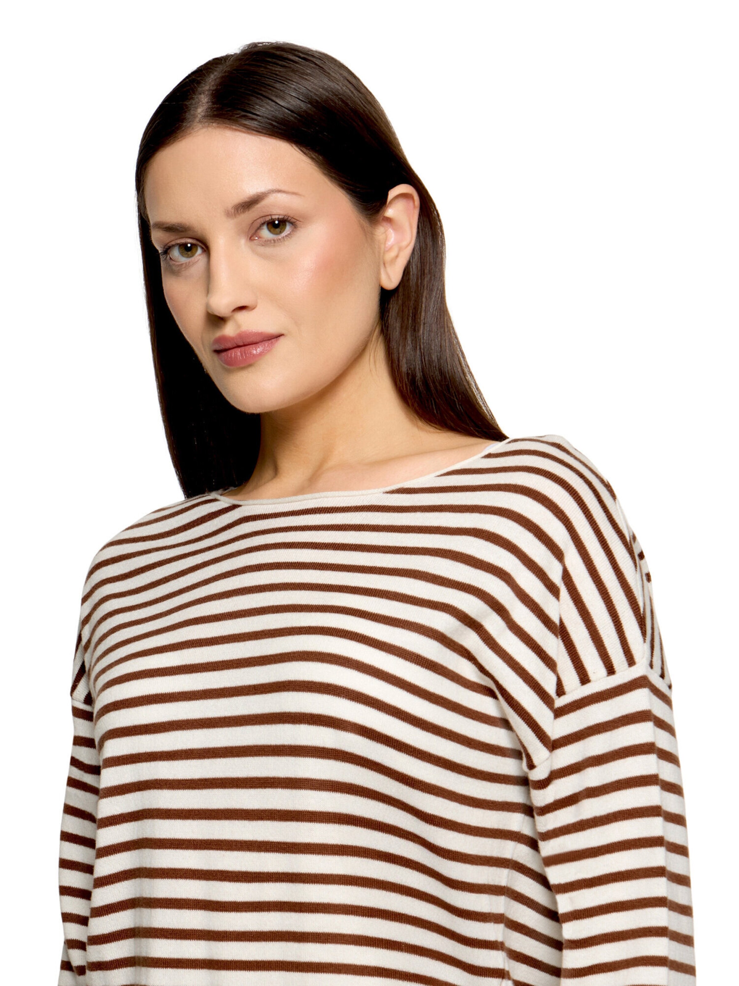 Betty Barclay Strickpullover mit U-Boot-Ausschnitt in Weiß