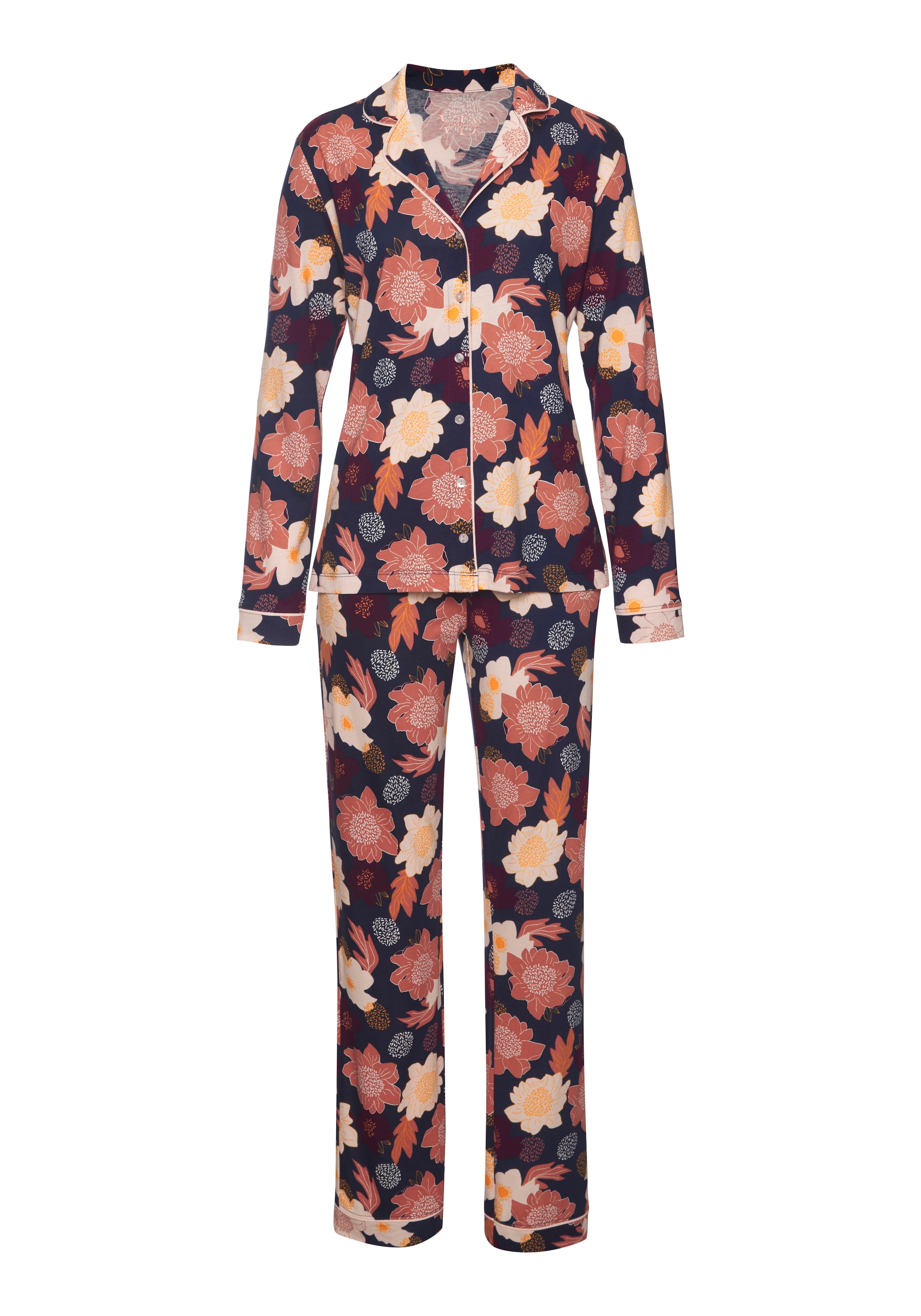 VIVANCE Pyžamo 'Dreams' – fialová: přední strana