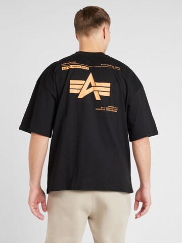 ALPHA INDUSTRIES Shirt in Zwart: voorkant