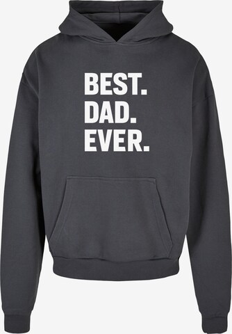 Felpa 'Fathers Day - Best Dad Ever' di Merchcode in grigio: frontale