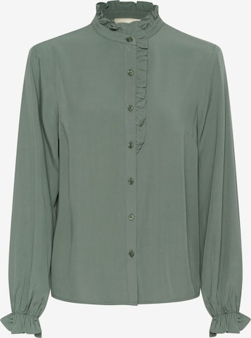 Cream Blouse 'Venea' in Green: front