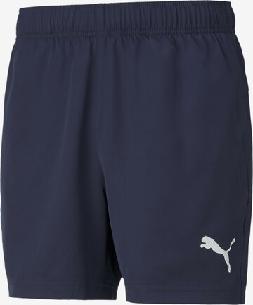 PUMA Workout Pants in Blue: front