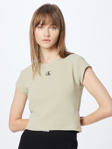 Calvin Klein Jeans Paita värissä beige: edessä