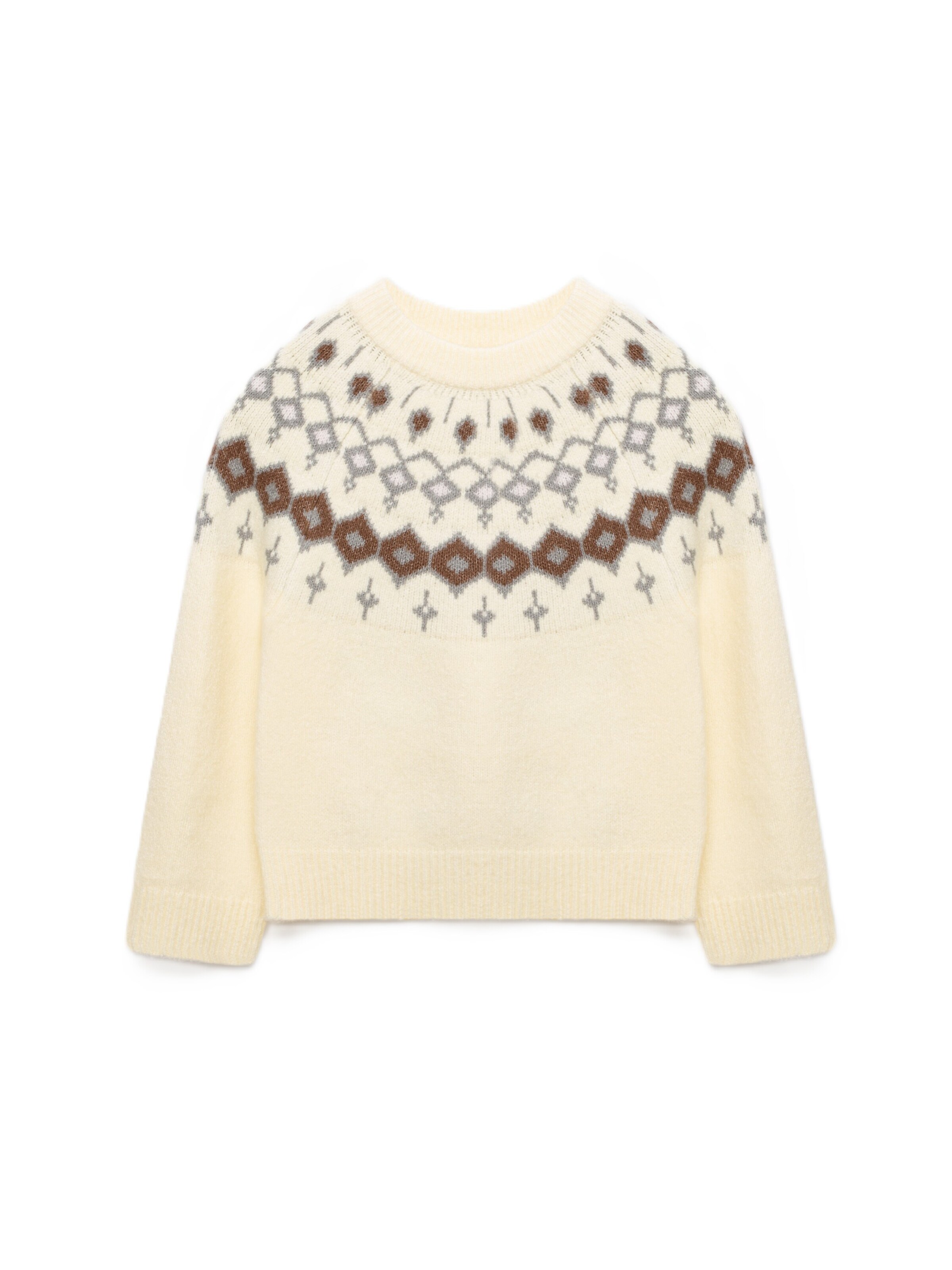 BIG STAR Sweater 'SKANDIA' in Cream / Brown / Grey / Pink, Item view