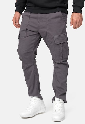 INDICODE JEANS Regular Cargojeans ' Walsh ' in Grijs: voorkant