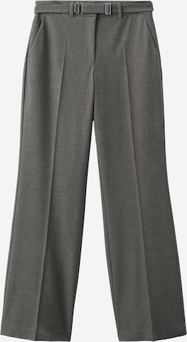 MANGO Loose fit Trousers with creases 'Carlota' in Brown: front