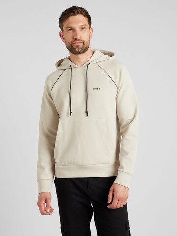 BOSS Sweatshirt 'Soody 1' in Beige: predná strana