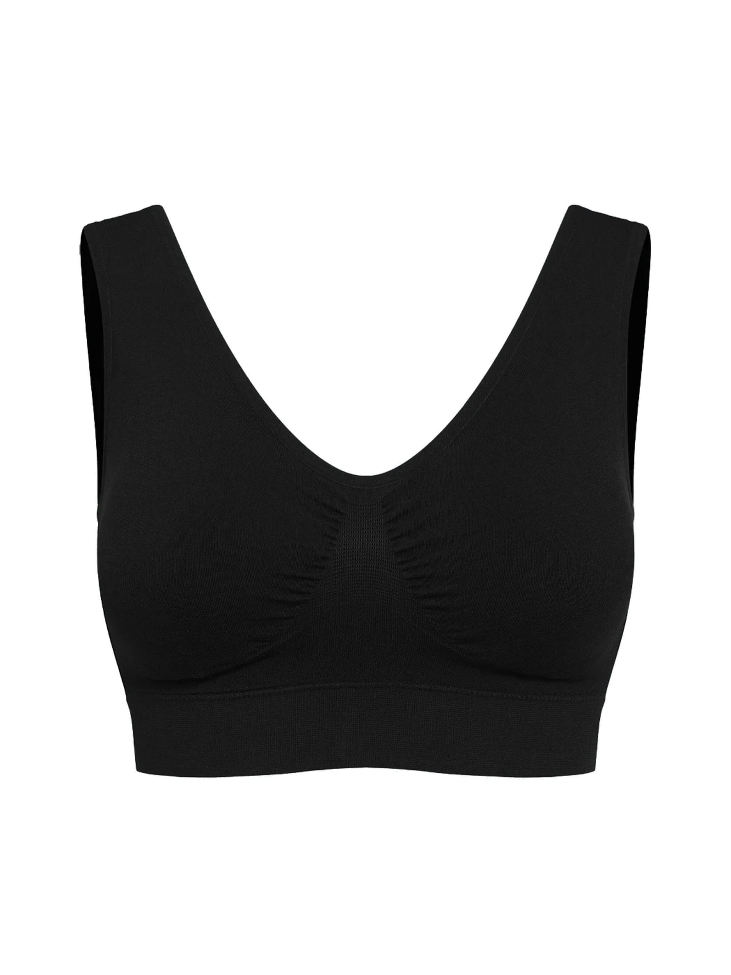 cfab (formerly creamy fabrics) BH 'Comfy Bra'‌‌ in Schwarz: Vorderseite
