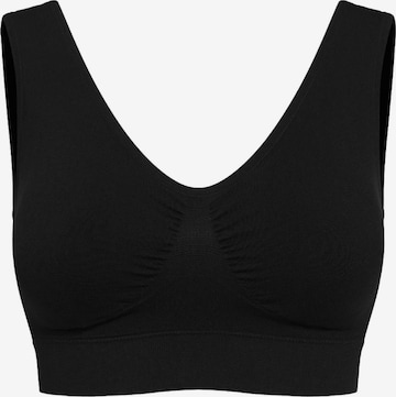 cfab (formerly creamy fabrics) BH 'Comfy Bra' in Schwarz: Vorderseite