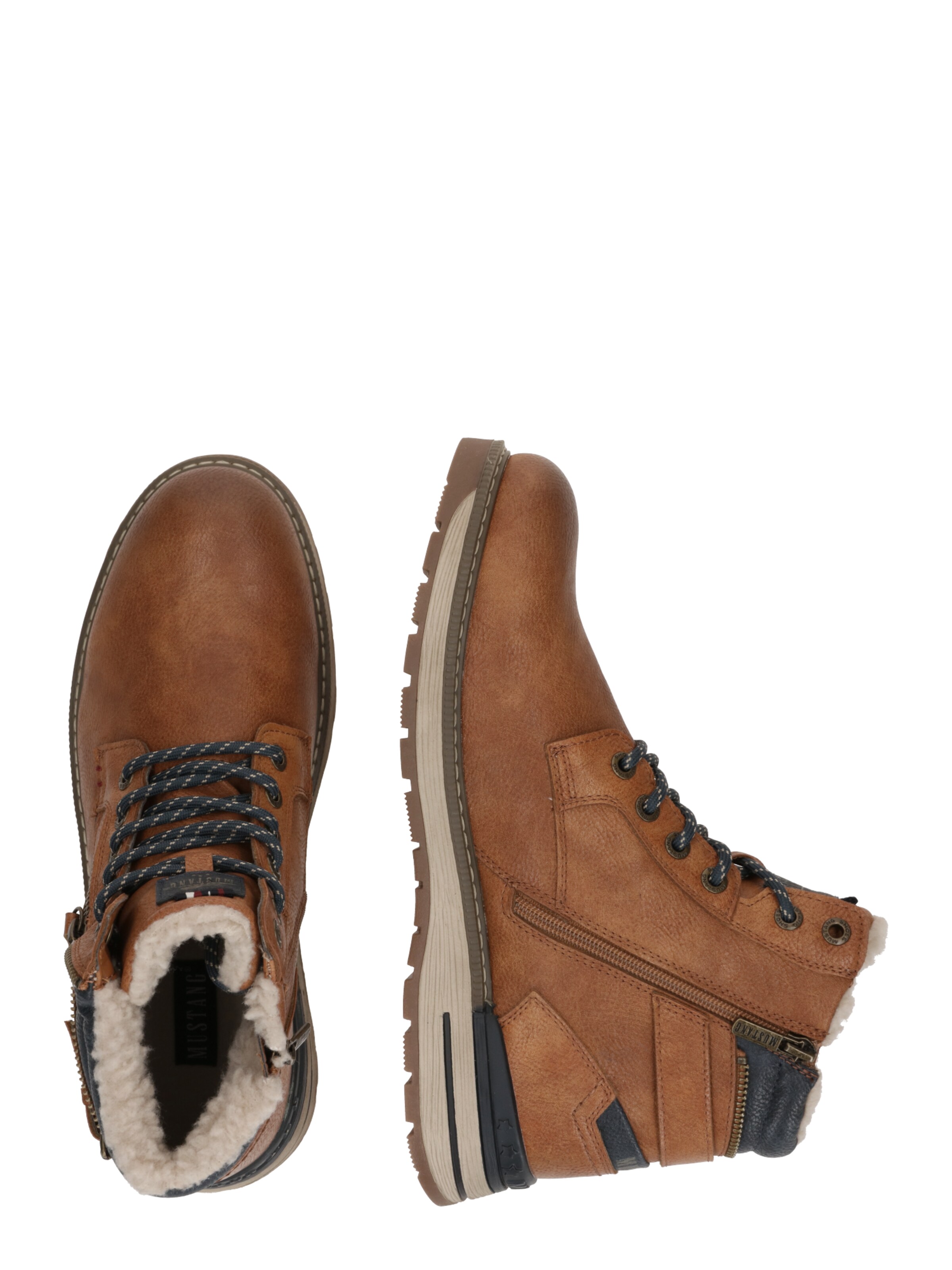 Bottines à lacets MUSTANG en marron