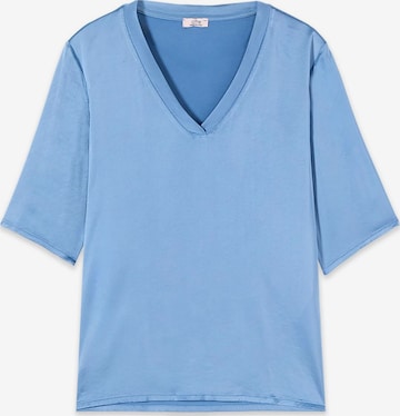 Camicia da donna di oltre in blu: frontale