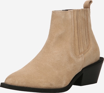 Bianco Chelsea Boots in Beige: front