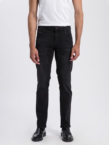 Cross Jeans Slim fit Jeans ' Damien ' in Black: front
