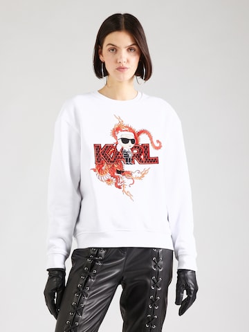 Karl Lagerfeld Sweatshirt 'lny' i vit: framsida