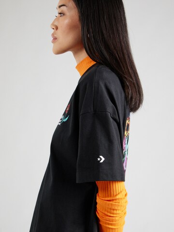 CONVERSE Shirt 'SUMMER FLOWERS' in Black