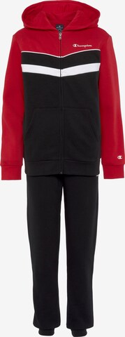 Champion Authentic Athletic Apparel Sweatsuit in Black: front
