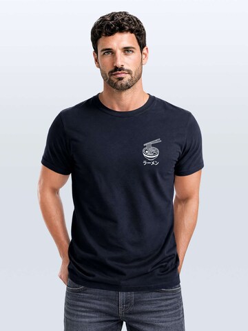 Neverless Shirt 'Ramen' in Blue: front