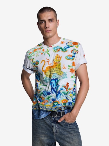 balts Desigual T-Krekls: no priekšpuses