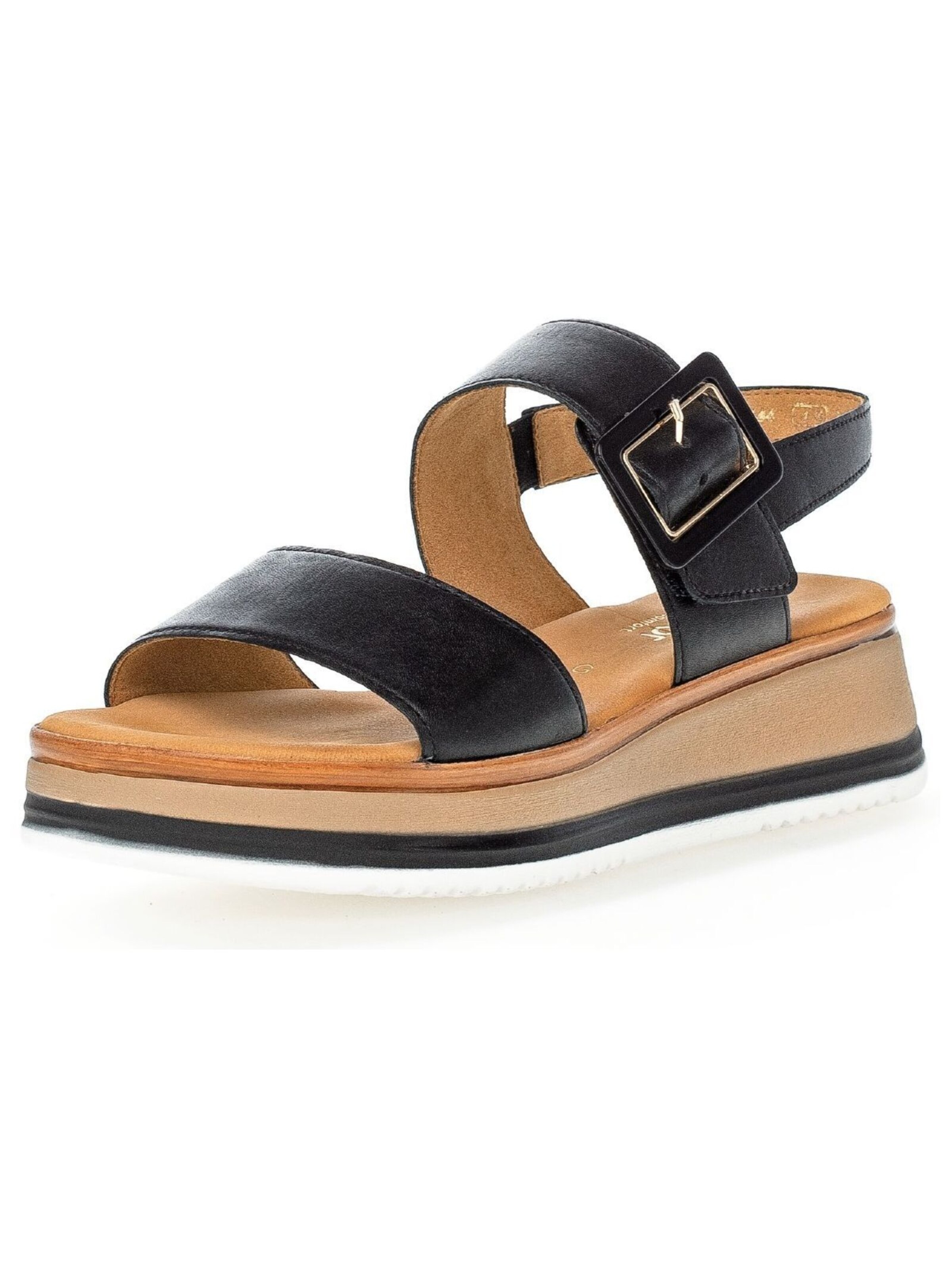 GABOR Sandalen met riem in Zwart: voorkant