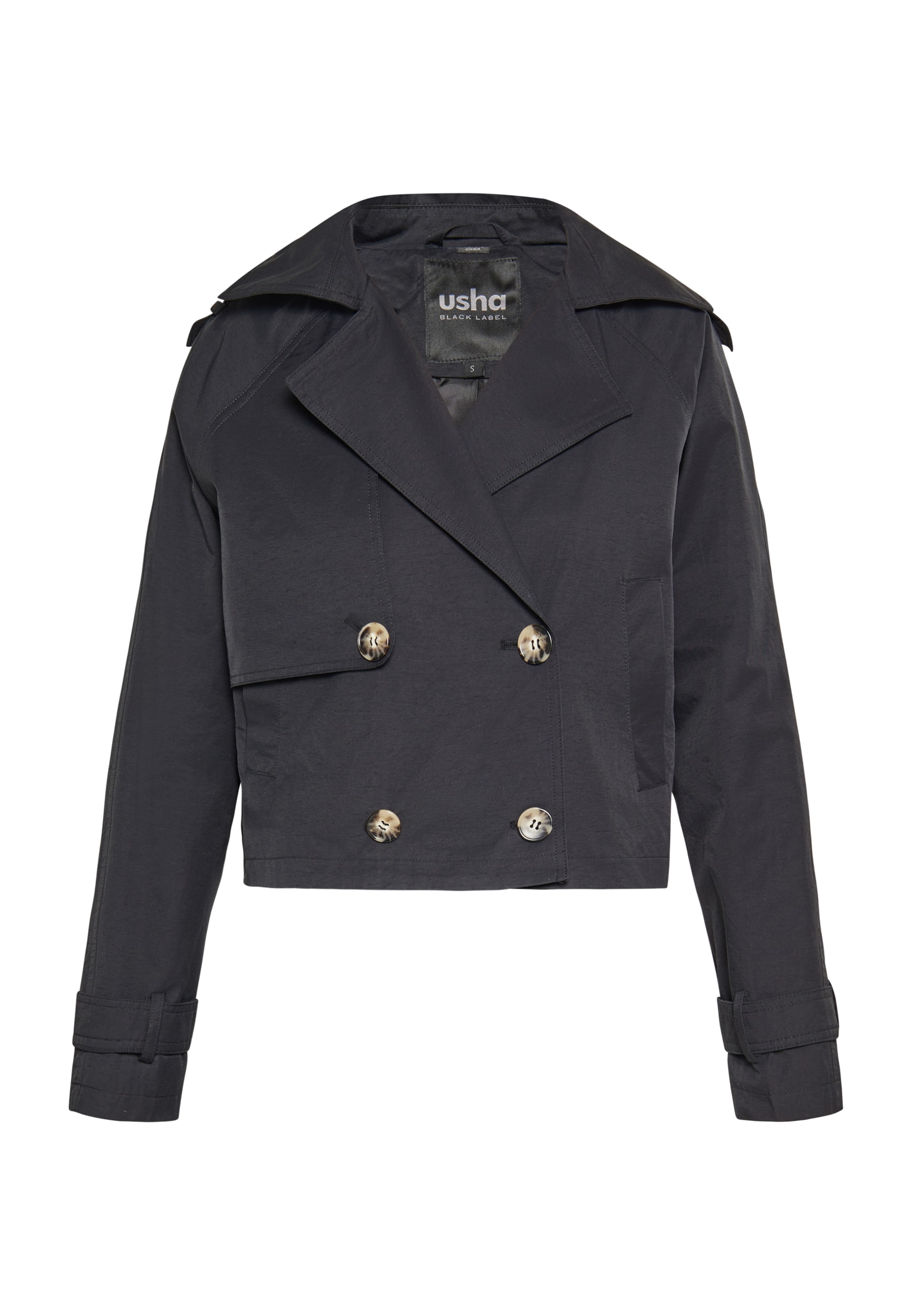 usha BLACK LABEL Prechodná bunda - Čierna: predná strana