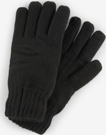 TOM TAILOR Full Finger Gloves in Black: front