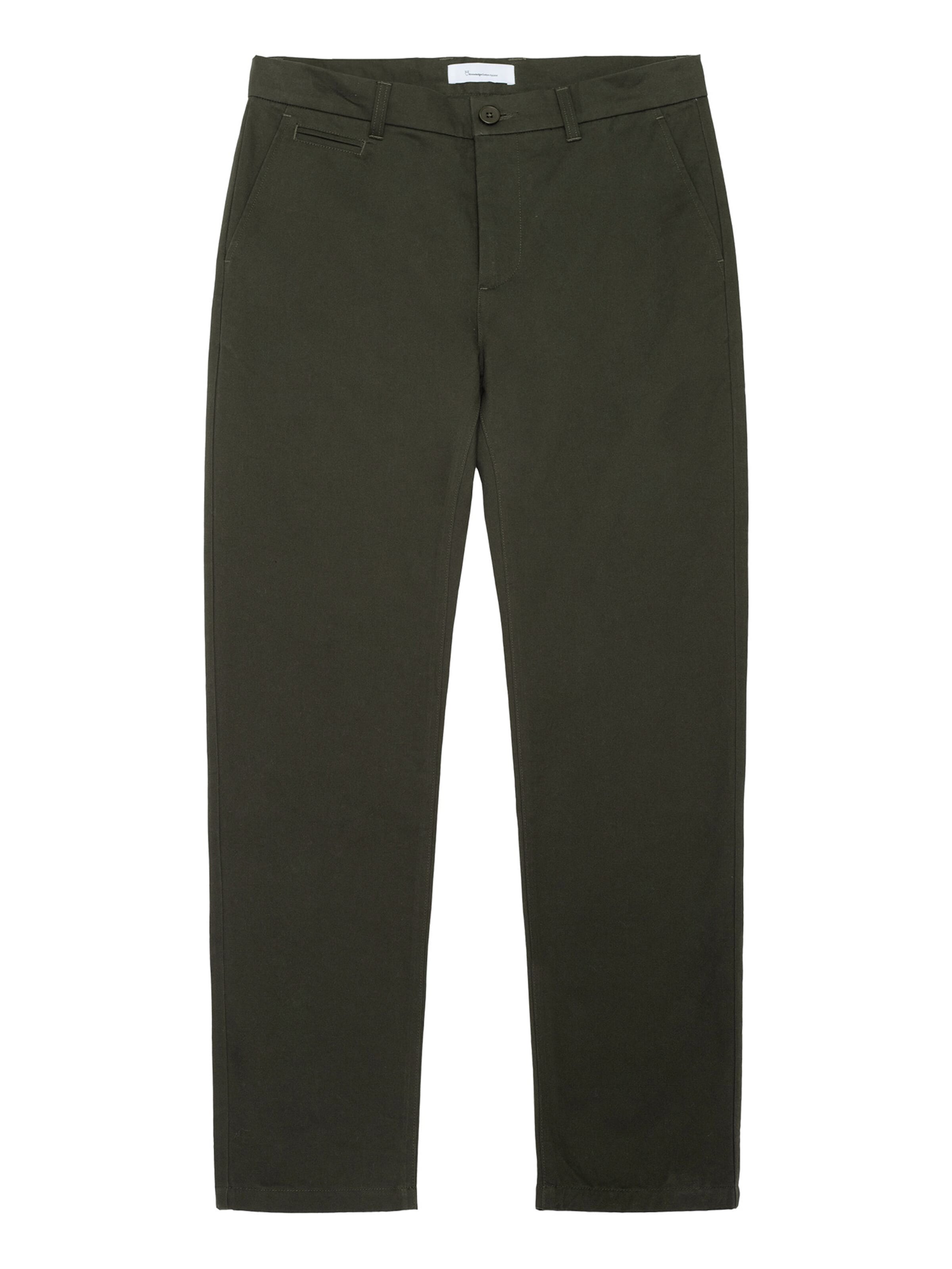 Pantalon chino 'Chuck' KnowledgeCotton Apparel en vert : devant