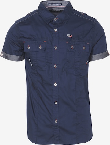 KOROSHI - Ajuste regular Camisa en azul: frente