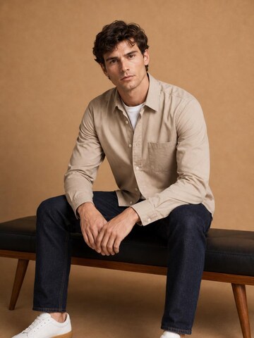 KING Essentials Regular fit Button Up Shirt 'The Tommy' in Beige