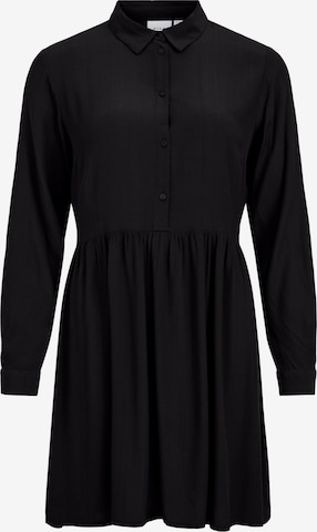 VILA - Vestido camisero en negro: frente