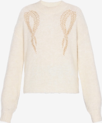 usha BLACK LABEL Trui in Beige: voorkant