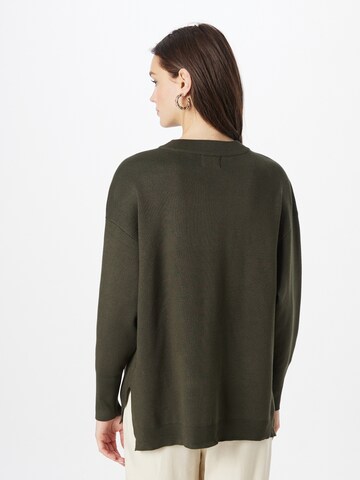 NORR Širok pulover | zelena barva