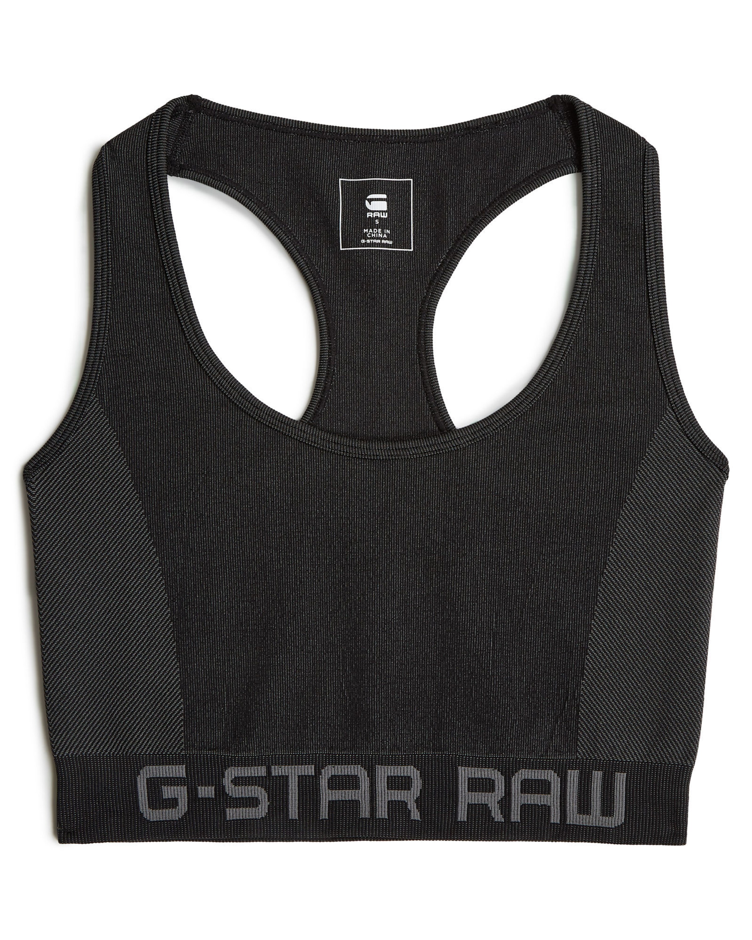 G-STAR Top 'Seamless' in Black: front
