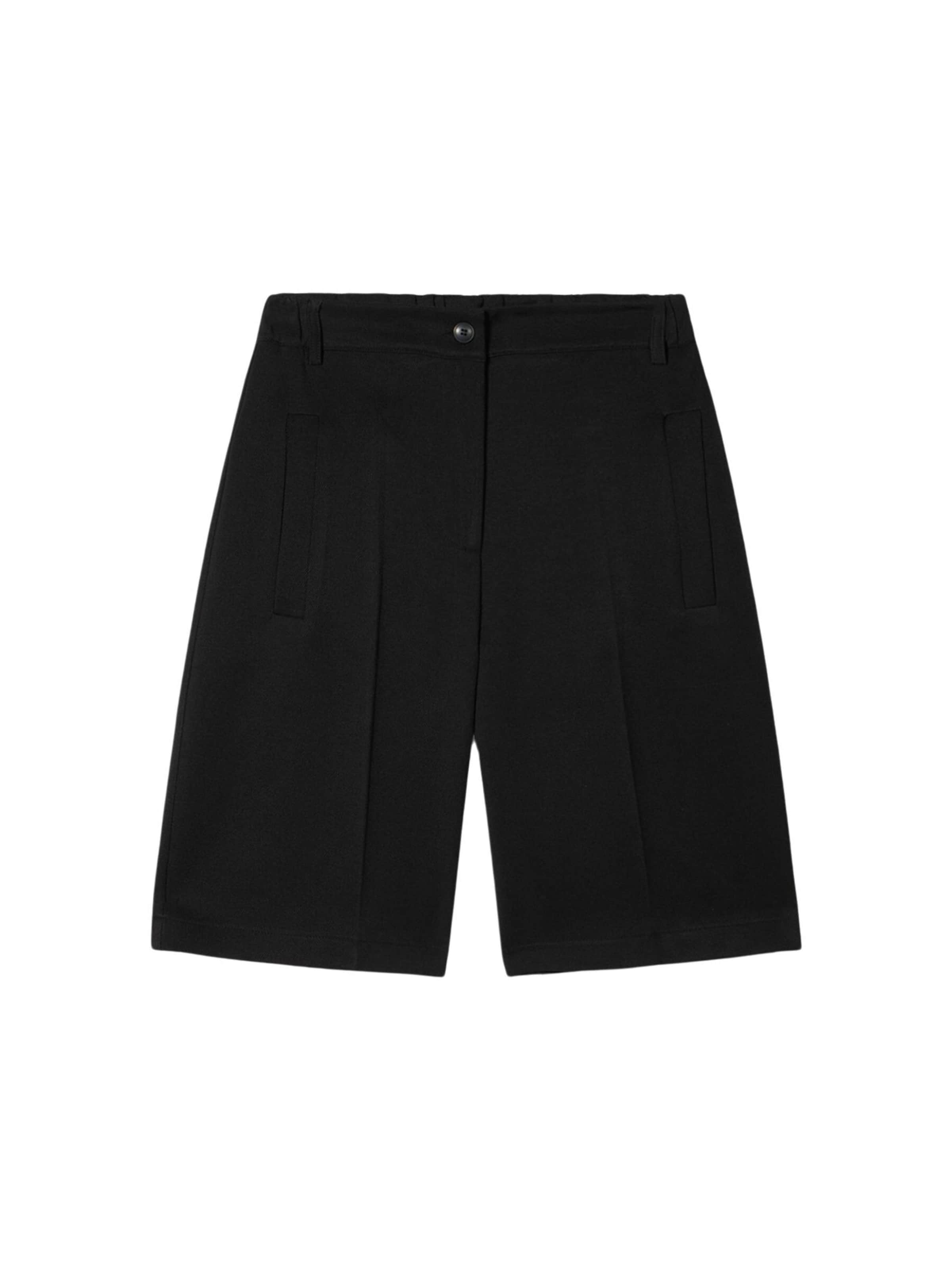 Regular Pantalon oltre en noir : devant