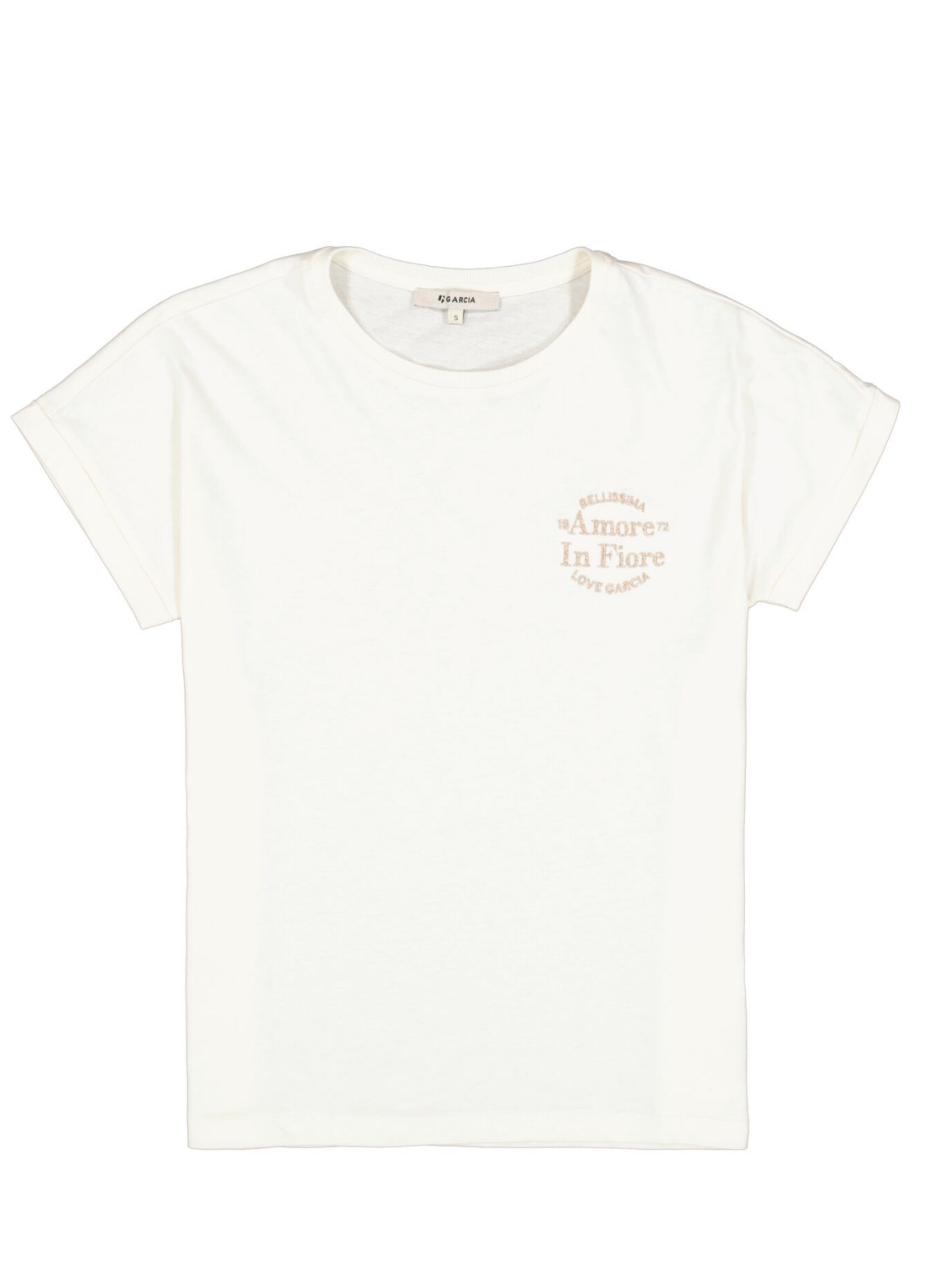 GARCIA Shirt 'Garcia - Dames t-shirt' in White: front