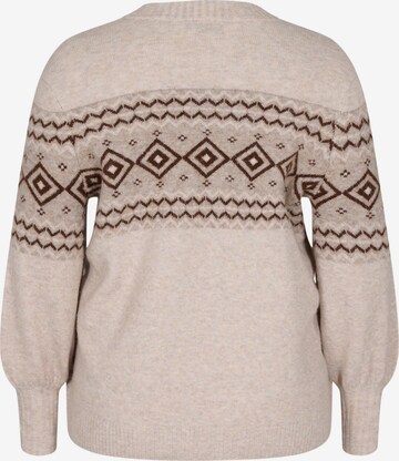 Zizzi - Jersey 'Mnordic New' en beige