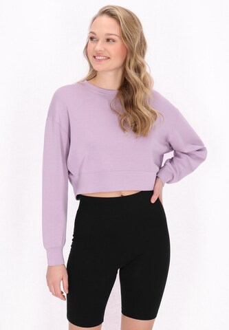 myMo ATHLSR Sweatshirt 'Fashion Look' in Lila: Vorderseite