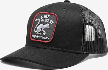 Surf Monkey Cap in Black: front