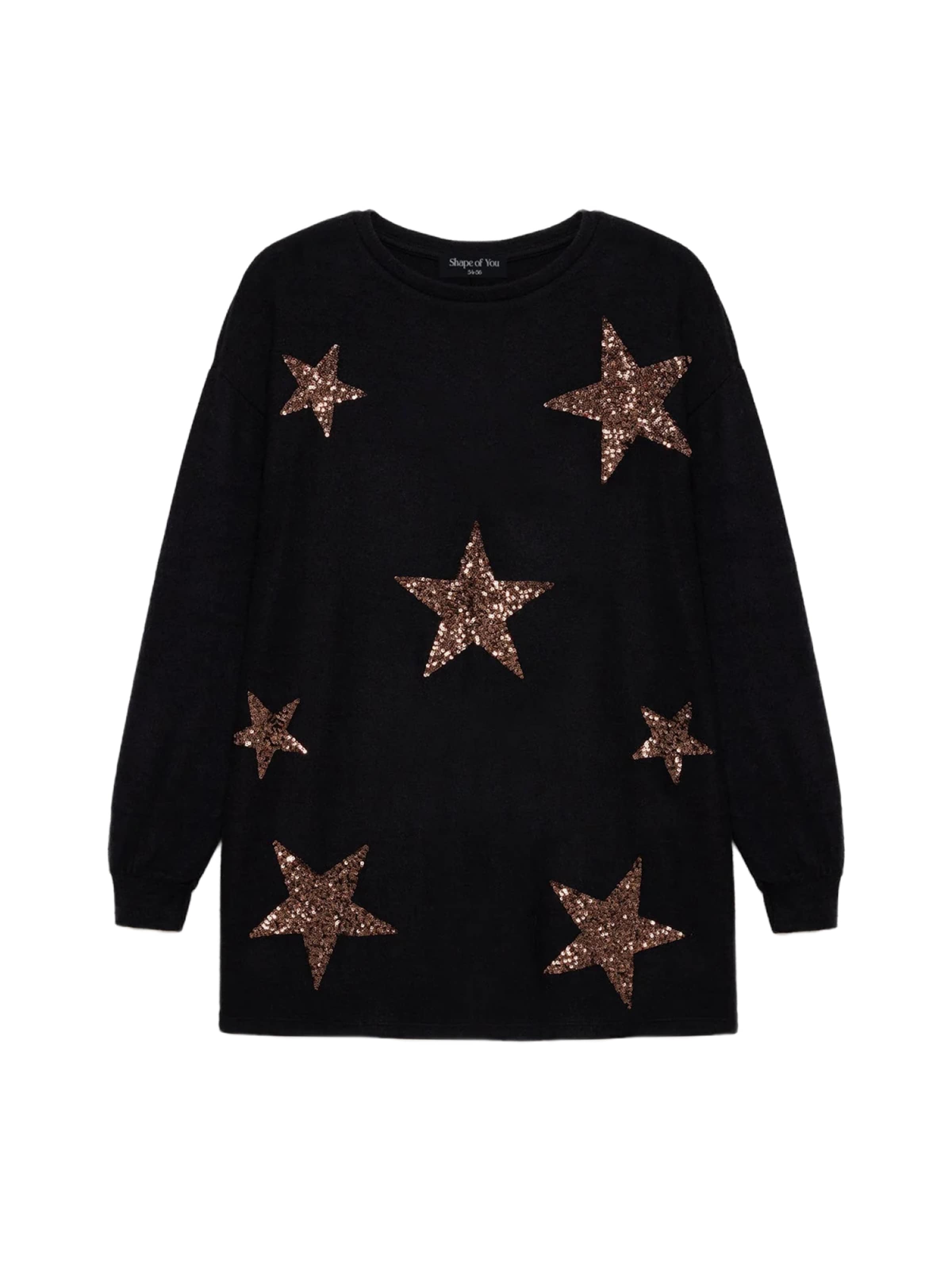 Shape Of You Pullover in Schwarz: Vorderseite