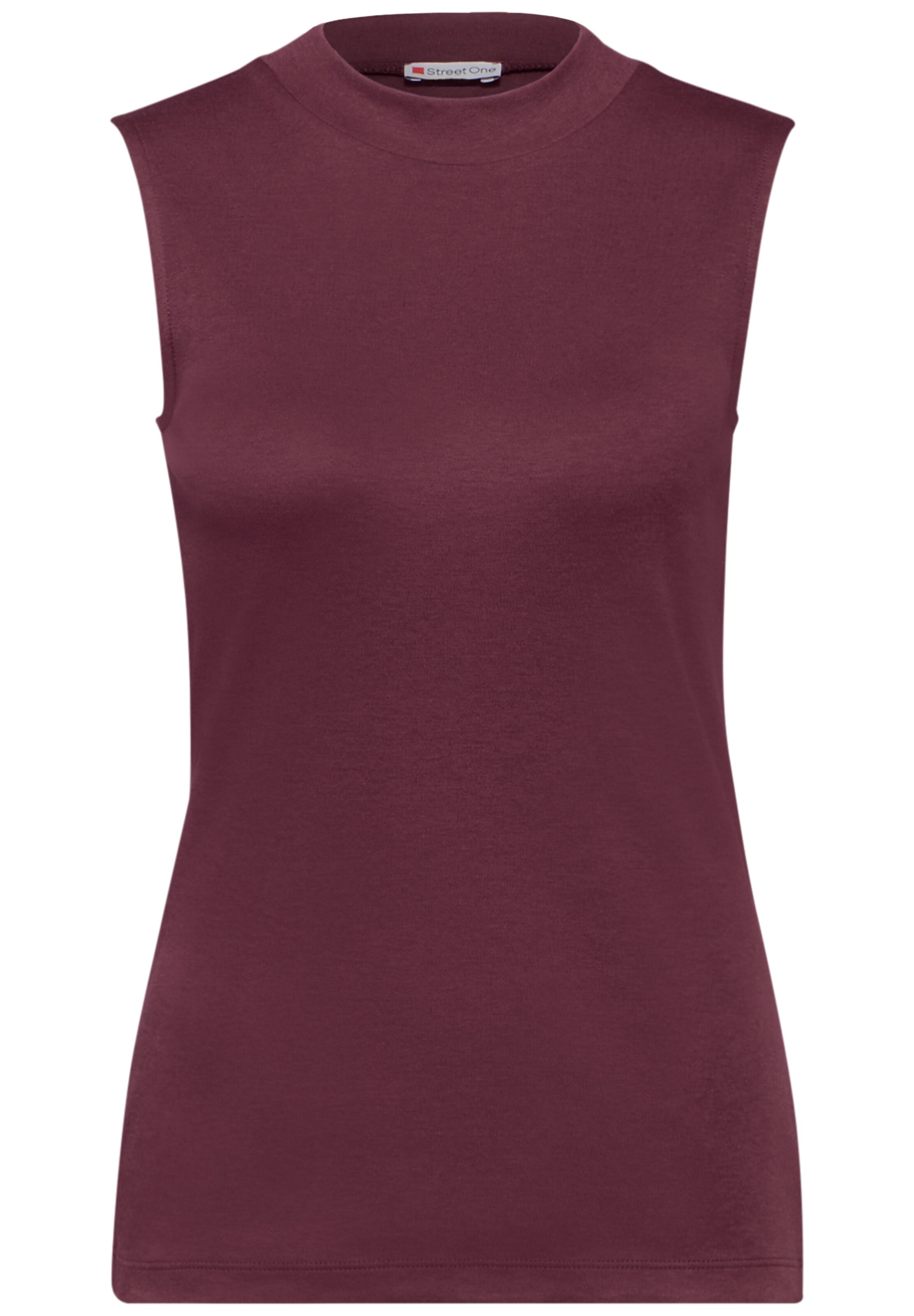 STREET ONE Basic Top mit Turtleneck in Rot: Vorderseite