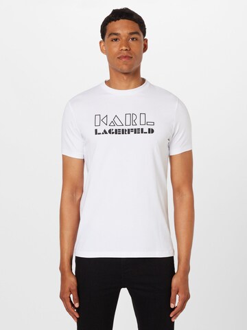 Karl Lagerfeld - Camiseta en blanco: frente