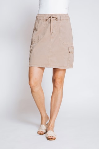 Zhrill Skirt in Beige: front