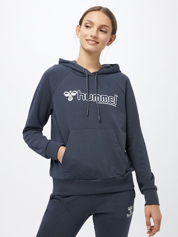 Hummel Sportovní mikina – modrá: přední strana