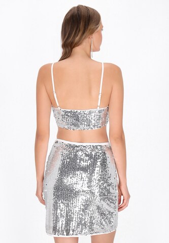 myMo at night Top in Silber