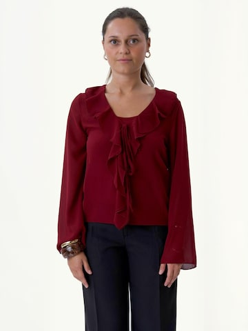 TEESHOPPEN Blouse ' Alba ' in Red: front