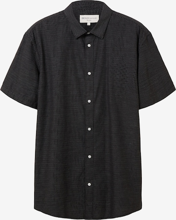 TOM TAILOR Button Up Shirt in Black: front