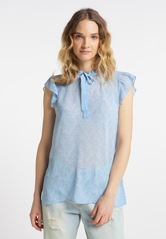 DreiMaster Vintage Blouse in Blauw: voorkant