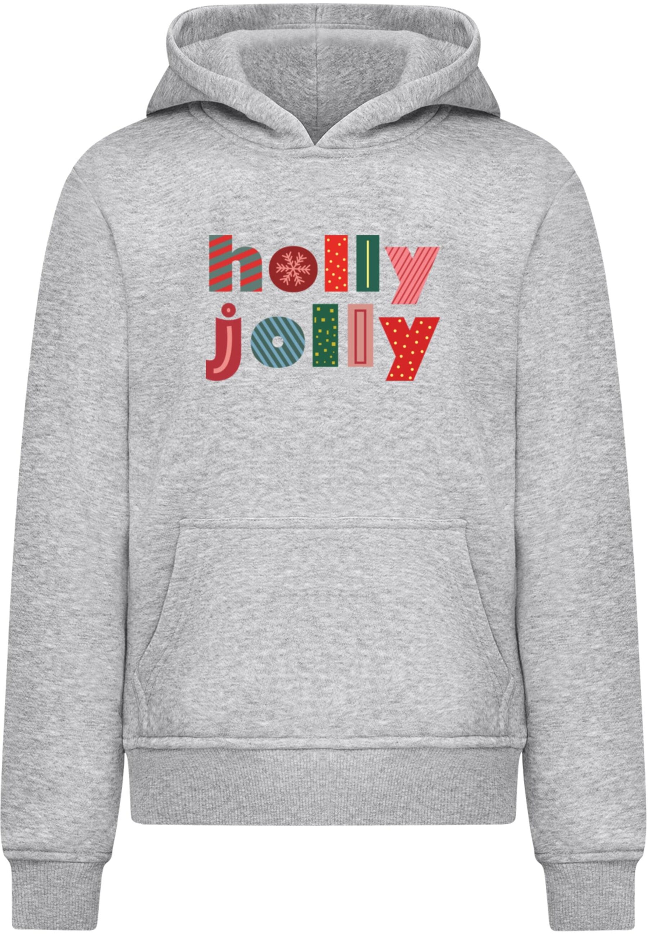 Sweat 'Christmas Holly Jolly Mood' Merchcode en gris : devant