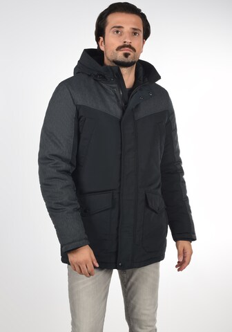 !Solid Winter Parka in Black: front